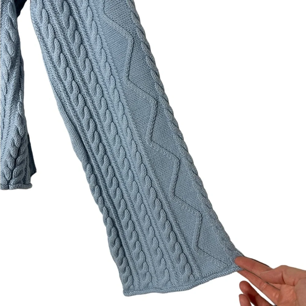 Callahan | Cassidy Cable Knit Sweater in Sky Blue Small